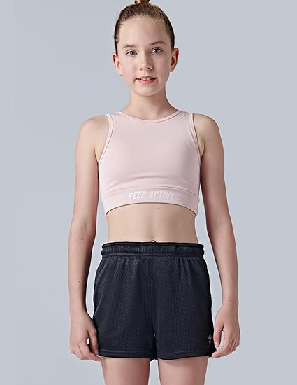 4 Pack Girls Shorts with Pockets Running for Kids Teens - Image 6