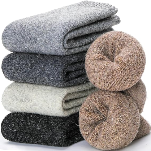 5 Pairs Womens Wool Socks Thermal Winter Comfy Work Socks