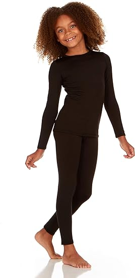 Thermal Underwear Set for Kids Winter Base Layer for Girls