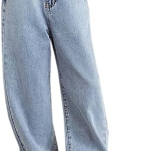 Girls Casual Wide Leg Jeans, 4-14 Years