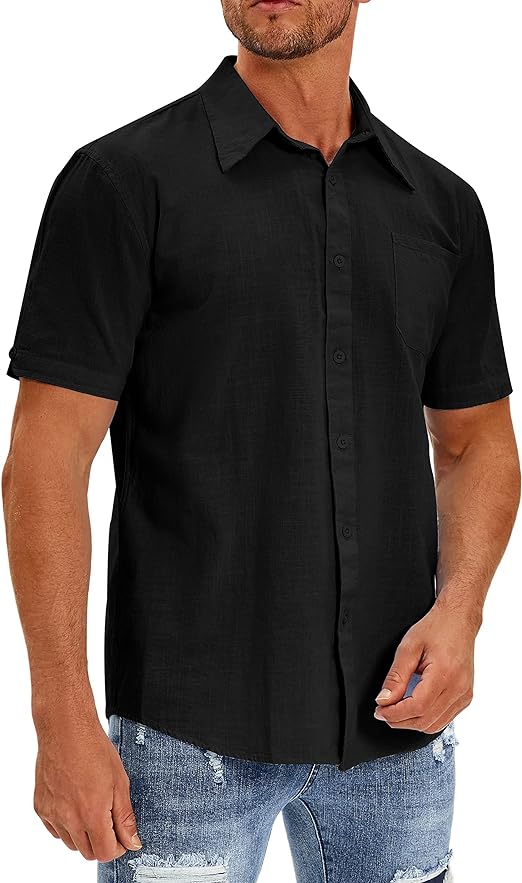 Mens Short Sleeve Regular-Fit Shirt - Image 3