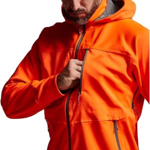 windproof orange jacket clothing