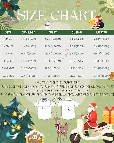 Men Novelty Novelty Button Down Dress Santa Claus Shirt - Image 5